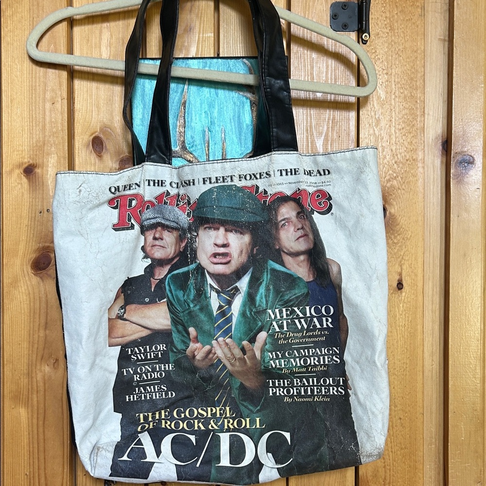 AC/DC Magazine Cover Tote - Black and White